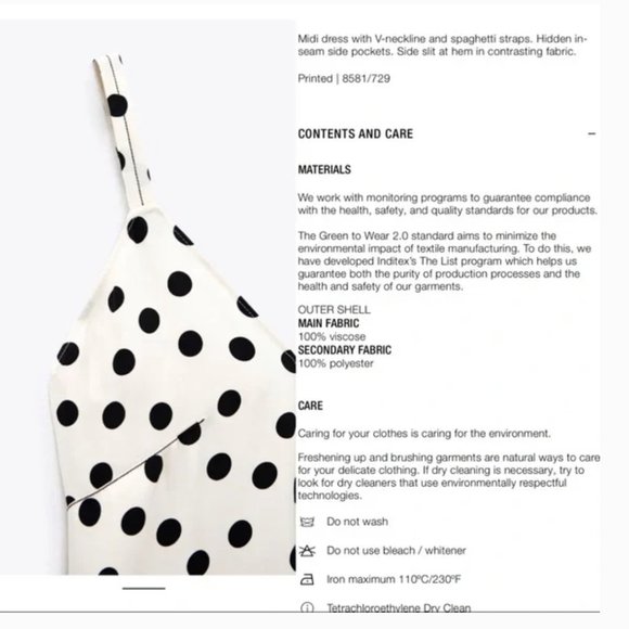 ZARA STUDIO POLKA DOT SLIP MAXI DRESS - Picture 6 of 16